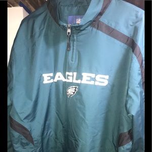 Mens Eagles Windbreaker / Rain Jacket Sz Large
